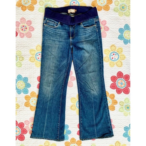 PAIGE Half Panel Maternity Bootcut Jeans - Picture 3 of 5